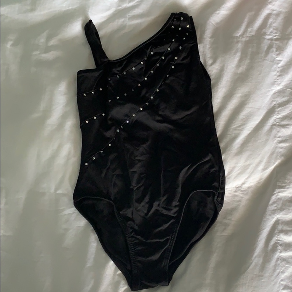 Small Motionwear leotard with rhinestone front